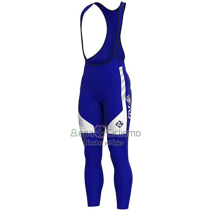 Groupama FDJ Ropa Ciclismo Culotte Largo 2020 Mangas Largas Blanco Profundo Azul Rojo